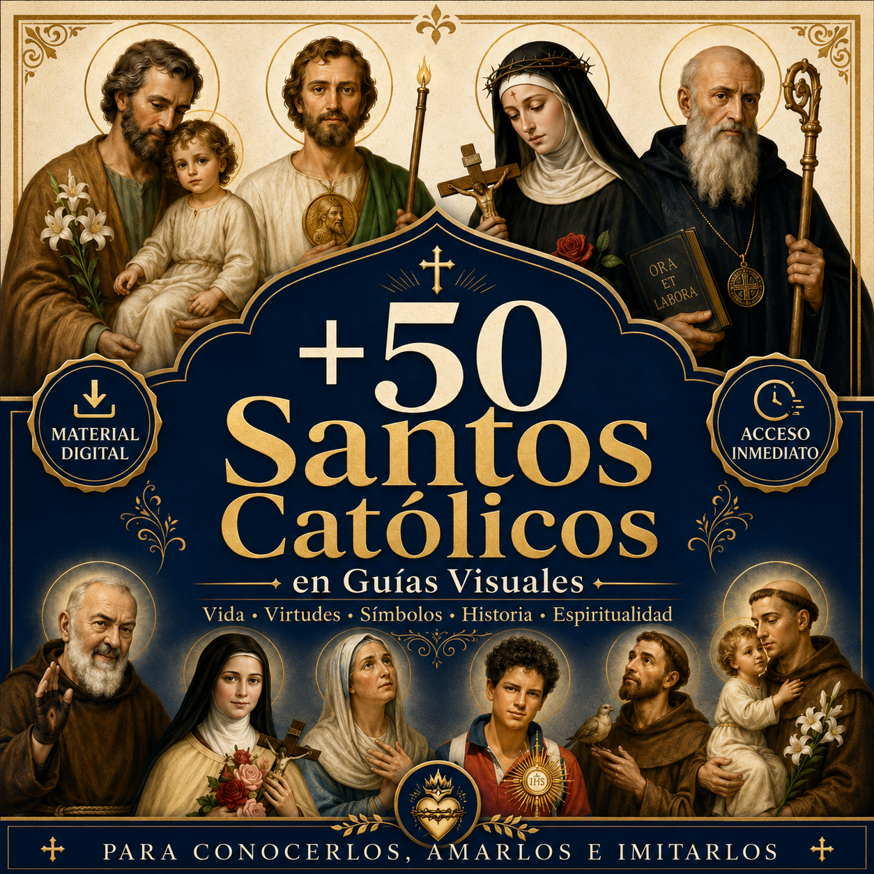 +50 Guías Visuales de Santos Católicos